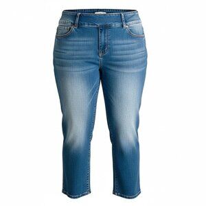 Jordache Capri Jeans Pull On Stretch Soft Denim Size 18